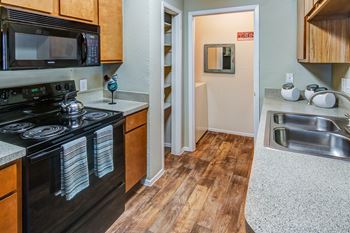 Fully-equipped appliances in kitchen